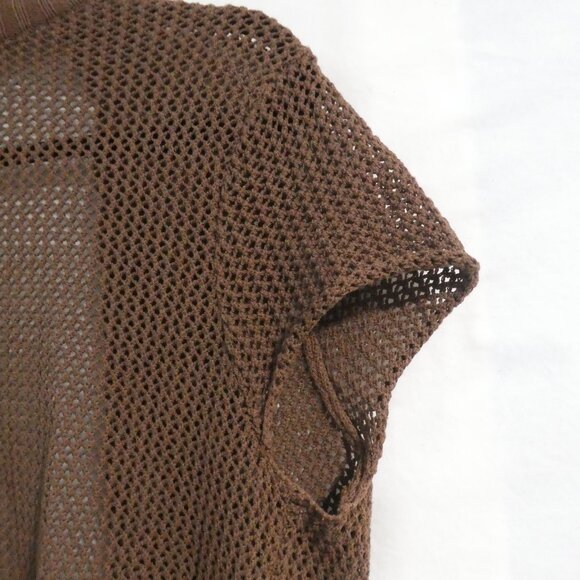 RAFAELLA | medium | Brown Short Sleeve Knit Open Front Cardigan - Shrug | NWOT - Picture 11 of 14